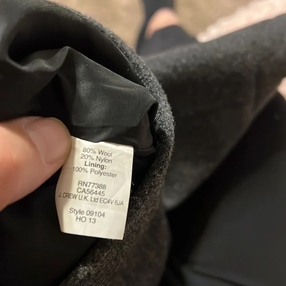 J. Crew gray lined back zip skirt